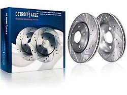 Drilled and Slotted Rotors; Front Pair (94-04 Mustang GT, V6)