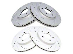 Drilled and Slotted Rotors; Front and Rear (05-10 Mustang GT; 11-14 Mustang V6)