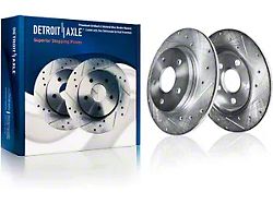 Drilled and Slotted Rotors; Rear Pair (94-04 Mustang GT, V6)