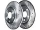 Drilled and Slotted Rotors; Rear Pair (94-04 Mustang GT, V6)