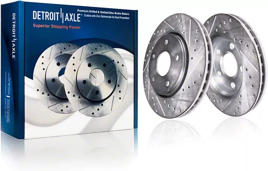 Mustang Drilled and Slotted Rotors; Rear Pair (0514 Mustang, Excluding