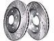 Drilled and Slotted Rotors; Rear Pair (05-14 Mustang, Excluding 13-14 GT500)