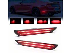 Dynamic LED Rear Side Markers; Red; Smoked (15-23 Mustang)