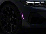 Dynamic LED Side Markers; Pink; Smoked (24-26 Mustang)