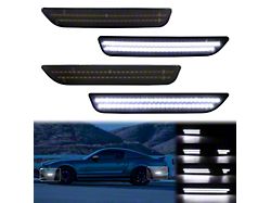 Dynamic LED Side Markers; White; Smoked (11-14 Mustang)