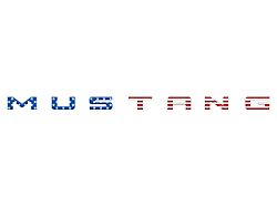 Engine Bay Letter Inserts; American Flag (24-25 Mustang)