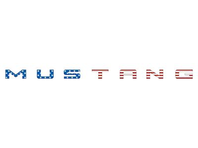 Engine Bay Letter Inserts; American Flag (24-25 Mustang)