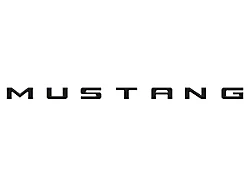 Engine Bay Letter Inserts; Gloss Black (24-25 Mustang)