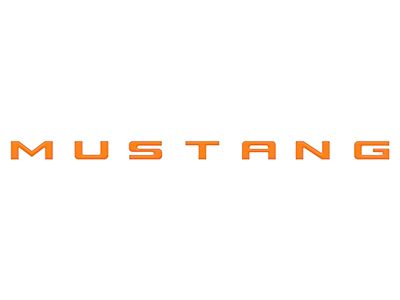 Engine Bay Letter Inserts; Gloss Orange (24-25 Mustang)
