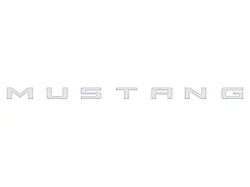 Engine Bay Letter Inserts; Gloss White (24-25 Mustang)