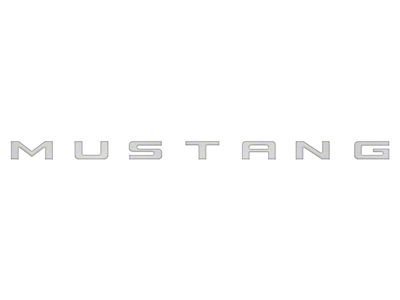 Engine Bay Letter Inserts; Iconic Silver (24-25 Mustang)