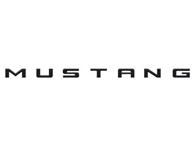Engine Bay Letter Inserts; Reflective Black Topo (24-25 Mustang)