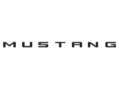 Engine Bay Letter Inserts; Reflective Black Topo with Red (24-25 Mustang)