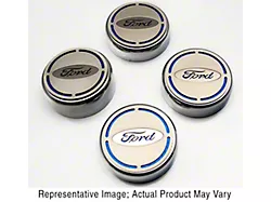 Engine Cap Covers with Ford Oval Logo; Bright Red (15-17 Mustang GT, EcoBoost, V6)
