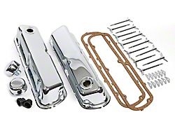 Engine Dress Up Kit with Short Valve Covers; Chrome (79-85 351W Mustang)