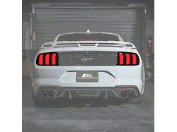 Euro Sequential LED Tail Lights; Black Housing; Clear Lens (15-23 Mustang)