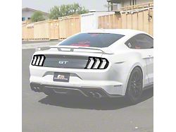 Euro Sequential LED Tail Lights; Black Housing; Smoked Lens (15-23 Mustang)