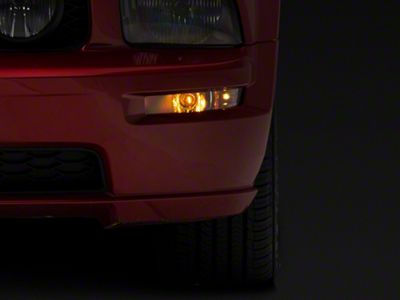 Euro Style Parking/Turn Signal Lights; Black (05-09 Mustang)