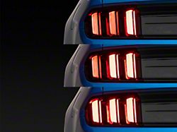 Euro Style Tail Lights; Black Housing; Clear Lens (15-23 Mustang)