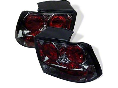 Euro Style Tail Lights; Chrome Housing; Smoked Lens (99-04 Mustang, Excluding 99-01 Cobra)