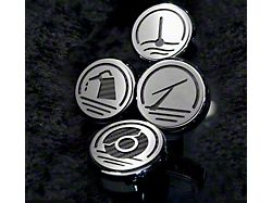 Executive Series Engine Cap Covers; Black Carbon Fiber Inlay (10-14 Mustang GT, V6)