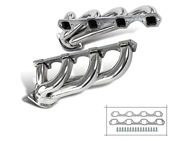 Shorty Headers; Chrome (79-93 5.0L Mustang)