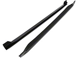 Extension Style Side Skirts; Matte Black (15-17 Mustang GT, EcoBoost, V6)