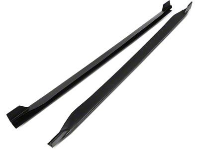 Extension Style Side Skirts; Matte Black (15-17 Mustang GT, EcoBoost, V6)