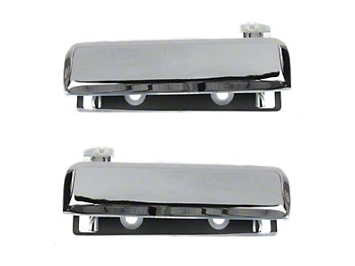 New Black Metal Outside Door Handles Set For 1979-1993 Mustang, Thunderbird, Crown Vic