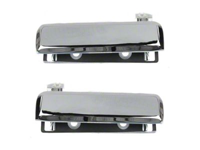 Exterior Door Handles; Chrome (79-91 Mustang)