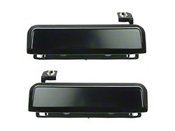 Exterior Door Handles; Front; Black (79-93 Mustang)
