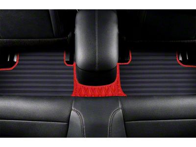 F1 Hybrid Front and Rear Floor Mats; Full Red (05-14 Mustang)