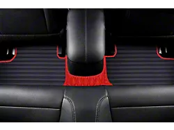 F1 Hybrid Front and Rear Floor Mats; Full Red (15-23 Mustang)