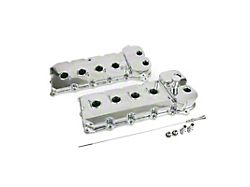 Top Street Performance Fabricated Aluminum Valve Covers; Polished (11-17 Mustang GT)