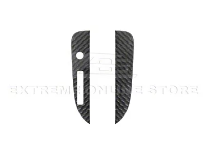 Factory Style Center Gear Shift Panel Trim Cover; Carbon Fiber (15-23 Mustang w/ Automatic Transmission)