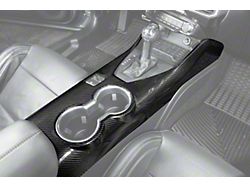 Factory Style Center Console Trim Cover; Carbon Fiber (24-26 Mustang GT & EcoBoost w/o Performance Pack)