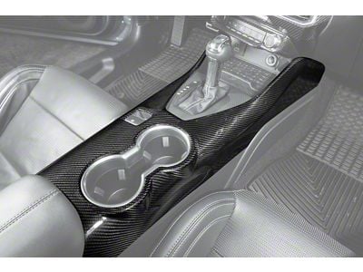 Factory Style Center Console Trim Cover; Carbon Fiber (24-26 Mustang GT & EcoBoost w/o Performance Pack)