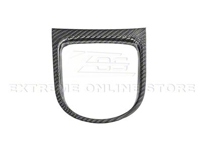 Factory Style Center Gear Shift Panel Trim Cover; Carbon Fiber (15-23 Mustang w/ Manual Transmission)