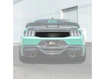 Factory Style Decklid Panel Cover; Carbon Fiber (24-26 Mustang)