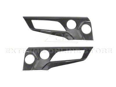 Factory Style Door Speak Panel Trim Cover; Carbon Fiber (24-26 Mustang)