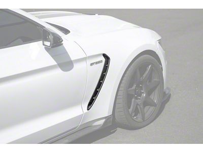 Factory Style Fender Vent Covers; Carbon Fiber (15-20 Mustang GT350)