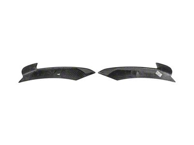 Factory Style Fog Light Eyebrow Trim Covers; Carbon Fiber (15-20 Mustang GT350)