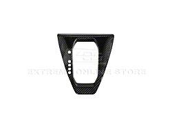 Factory Style Gear Shift Panel Cover; Carbon Fiber (24-25 Mustang w/ Automatic Transmission)