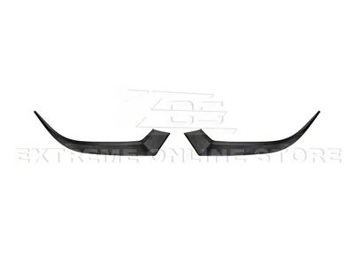 Factory Style Headlight Eyebrow Trim Covers; Carbon Fiber (24-26 Mustang EcoBoost)