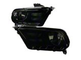 Factory Style Headlights; Black Housing; Smoked Lens (10-12 Mustang w/ Factory Halogen Headlights)