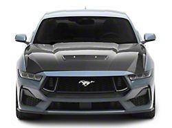 Factory Style Hood with Vent Insert V2; Carbon Fiber (24-26 Mustang GT, Dark Horse)