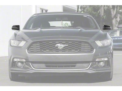 Factory Style Mirror Covers; Carbon Fiber (15-23 Mustang w/o Turn Signal Lights)