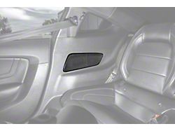 Factory Style Rear Seat Decorative Board Covers; Carbon Fiber (15-23 Mustang)