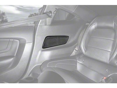 Factory Style Rear Seat Decorative Board Covers; Carbon Fiber (15-23 Mustang)