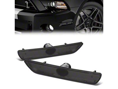 Factory Style Side Marker Lights; Smoked (10-14 Mustang)